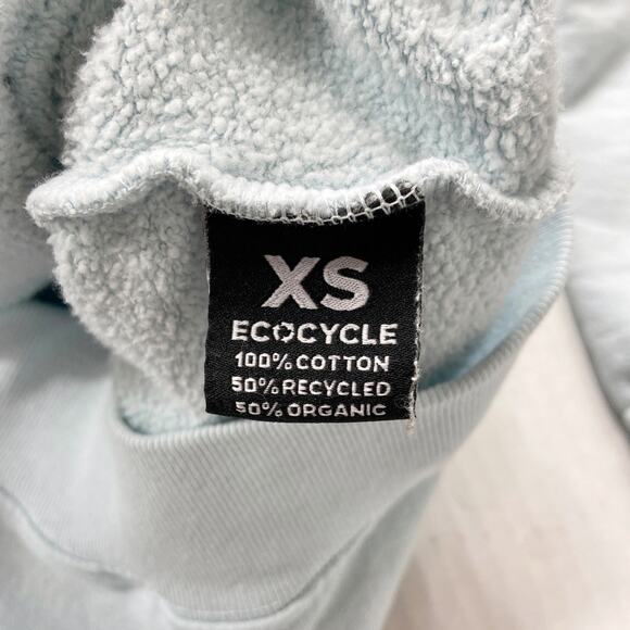 Ecocycle Standard‎ Apparel Oversized Sweatshirt Light blue Womens XS Made in USA - Picture 7 of 8